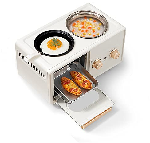 DieffematicMBJ Bread Maker Four-In-One Multi-Function Breakfast Machine Home Small Lazy Intelligent Automatic Bread Oven Pizza Frying Pan Toast Oven