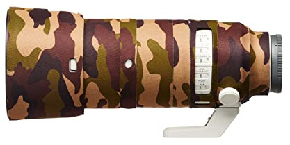 easyCover - Lens Protection Camouflage Cover - Objektivschutz - Schutz für Ihr Kameraobjektiv - Sony FE 70-200mm F2.8 GM OSS II - Braune Camouflage