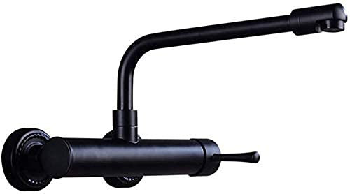 ANIFM Wasserhähne, Schwarze Wandmontage Küchenarmatur Waschtischmischer Badezimmer Wand der Schwarzen Waschbeckenarmatur Waschbeckenarmatur Badarmatur Comfortable Anniversary