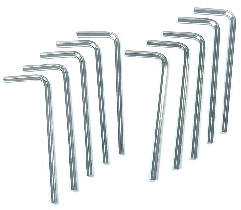 ZDingTech Juego de 10 llaves Allen de 3/32, juego de llaves hexagonales de 3/32 pulgadas, llave Allen para puerta en forma de L con brazo largo.