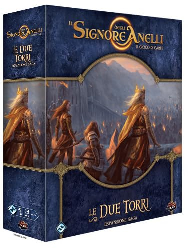 Asmodee - Der Herr der Ringe: Die zwei Türme – Erweiterung Saga – Tischspiel, 1 – 4 Spieler, 14+ Jahre, italienische Edition, MEC112IT