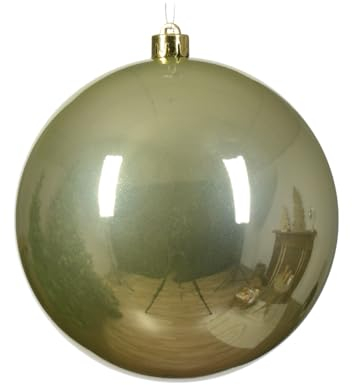 Boule XXL vert pistache incassable – Boule de Noël XXL – 140 mm