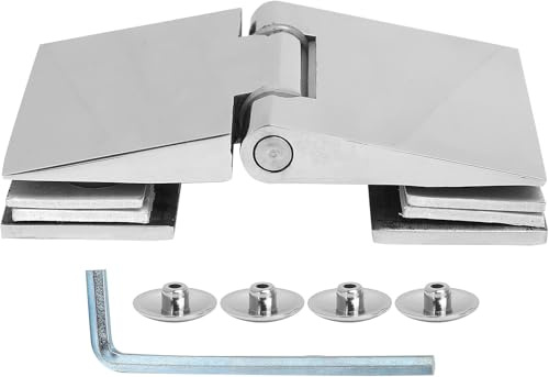 Rahmenlose Duschtürscharniere 180 Grad Edelstahl Glastür Scharnier Rahmenlose Duschtür Wandhalterung Scharnier Badezimmertorklemme Duschscharniere Ersatzteile für 8-12 mm