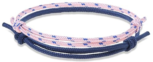 Made by Nami Bracelet Surfeur Homme Femme Set - 2 Bracelets Couple Cordage Maritime Réglable Étanche Bleu Amitié Tissé