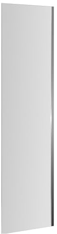 Balterley 350 x 1400mm Bath Shower Screen, Rectangular Shower Screens for Baths, 6mm Chrome Toughened Safety Bath Door Screen, Reversible Door Screens for Straight Baths (Chrome)