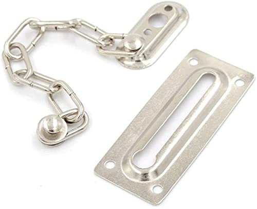 Türkette, Riegeltorriegel, Türbegrenzer, Diebstahlsicherungskette aus Metall und Edelstahl, Türkette, Haspe, Sicherheitsschlosskette, Zimmertürriegel, Türschloss, Schnalle, Diebstahlsicherungskette