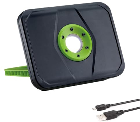 GAO LED Akku Strahler - Campinglampe tragbar 15W Arbeitsleuchte Baustrahler mit Powerbankfunktion 1050 Lumen wiederaufladbar & dimmbar Outdoor mit 3 Lichtmodi Blinklicht Arbeitslampe (Akkustrahler)