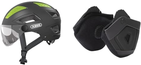 ABUS 86938 Fahrradhelm, Schwarz (Titan), L (56-61 cm​) & Ohrenschützer - Pedelec 2.0 Earpads - ansteckbar an den Fahrradhelm - Winterkit, schwarz