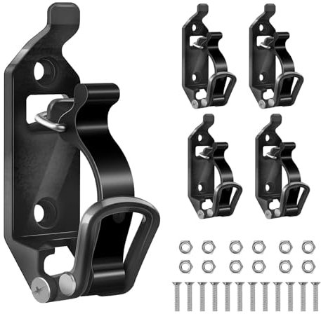 4 Pièces Support De Pelle pour Barres de Toit, Support Pelle Galerie Toit Accessoires Galerie de Toit avec Vis Écrous pour Porte-Bagages de Camion, Bateau, Équipement Militaire et Outils