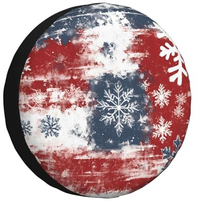 Ersatz Reifen Abdeckung Abstrakte Kunst Schneeflocke Reifenhülle Staubdicht Reifenabdeckung Waschbar Spare Tire Cover Für Caravan Viele Fahrzeug Anhänger 17 inch