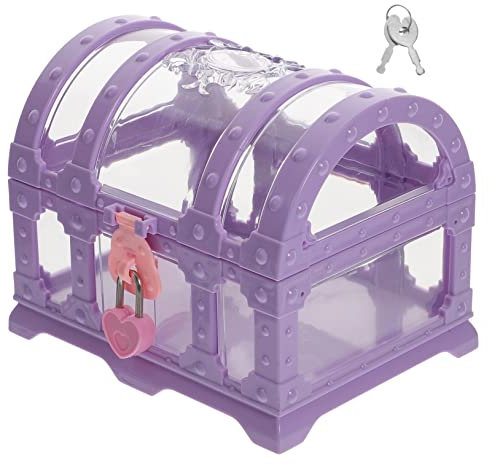 VALICLUD Gem Toy Storage Box Small Treasure Chest Lock Boys and Girls Pirate Party Favor Treasure Box Toy for Gems