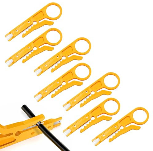Mini Cable Stripper Tool,8pcs Small Cable Stripper Tool,Punch Down Tools,Network Small Wire Cutters for Network Telephone and Computer Cables