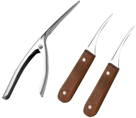 POPETPOP 1 Ensemble Outil Éplucheur de Crevettes Acier Inoxydable Couteaux et Nettoyeur de Fil de Crevette Gadget Pratique pour Cuisine à et Restaurant