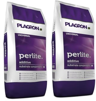 Plagron Perlite 2x10L – Premium Perlit zur Bodenverbesserung, Drainage & Belüftung – Ideal für Indoor Grow, Hydrokultur, Anzucht & Garten – Lockert Substrat & fördert Wurzelwachstum