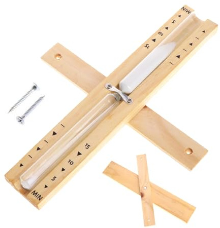 Sauna Timer - Wall Mounted Wood Hourglass | Rotating Sand Clock | Steamy Mastery Heat Resistant Wooden Timepiece for Bathroom, Kitchen, Home Relaxation, Steam Spa Use