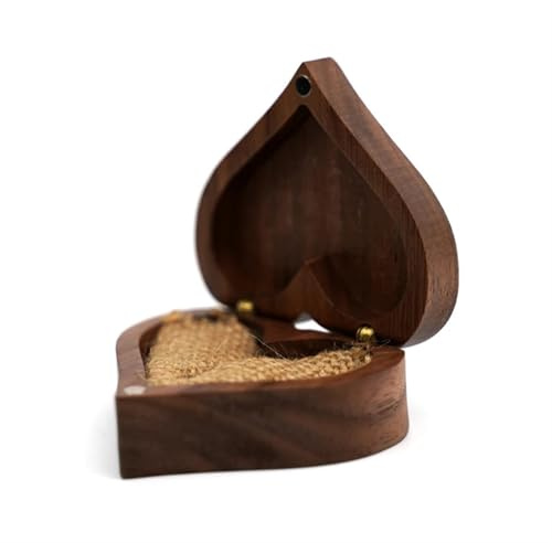 GMGQJST Ecrin Bague Petite Boîte À Bagues De Fiançailles En Bois Fin Unisexe, Boîte À Bagues Plate For Demande En Mariage, Mariage (bois De Qualité Supérieure)(F19D7HH1109019)