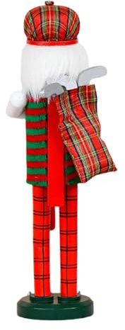 Wdbild Elegante figura decorativa de jugador de golf rojo y verde para decoración de mesa y estantes, cascanueces de golfista, decoración de fiesta