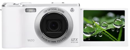 Jectse Appareil Photo Numérique 64 MP, écran Flip à 180 Degrés de 3,2 Pouces, Appareil Photo de Voyage Compact avec Zoom 72x, Batterie 1250mAh, Anti-Shake, Enregistrement Vidéo 1080p