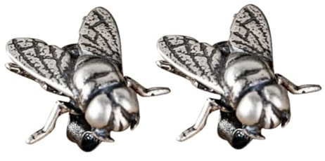 VILLCASE Boucles d'Oreilles Punk pour Femmes Puces d'Oreilles de Mouche Boucles d'Oreilles Décoratives Uniques Résistantes à L'Oxydation pour Fêtes et Occasions Spéciales