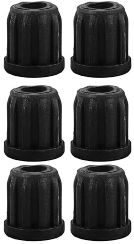 Veemoon 20 Pièces Inserts Manchon de Roulette en Plastique Noir pour Chaise de Bureau, Fixation Solide, Facile à Utiliser, Accessoires pour Roulettes de Meubles