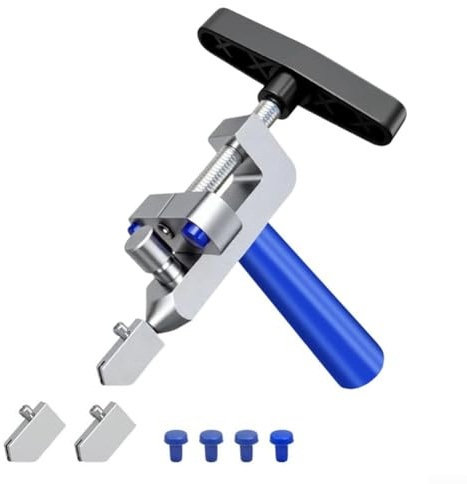 Tagliavetro 2 in 1 con macchina da taglio a rullo e vite di bloccaggio per segnare e tagliare in modo efficiente piastrelle e vetro