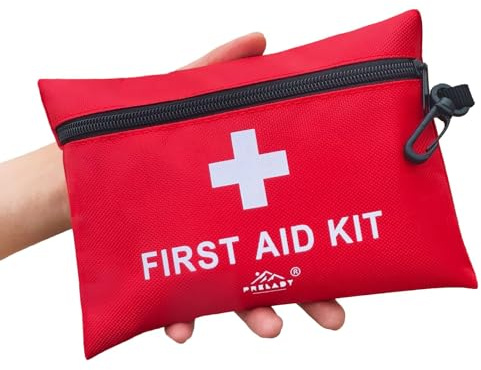 First Aid Kit, Travel Size Portable Emergency Medical Kit | Mini Compact First Aid Kit with Clean Treatment Protect Injuries for Emergency at Home Workplace Car Outdoor Activities