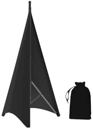 BEALIFE La cubierta de malla para DJ proporciona una excelente ocultación de cables desordenados durante eventos en Para vivo. Soporte de trípode para, Negro 2 lados, Longitud 130cm