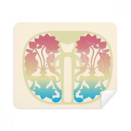 DIYthinker Malerei Bunte gelbe Blume Telefon Bildschirmreiniger Gläser Reinigungstuch 2Pcs Suede Fabric