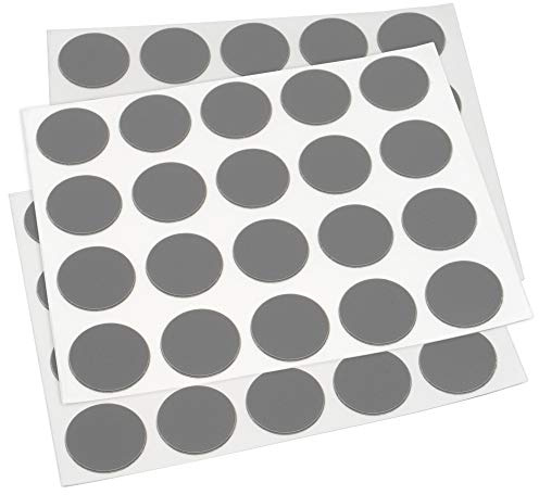 Adsamm® / 60 x Abdeckkappen/Dunkelgrau/Ø 13 mm/rund / 0,45 mm dünne Selbstklebende Möbelpflaster
