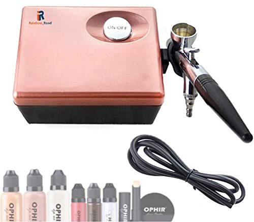Professional Airbrush Compressor Cosmetic Makeup set Spray Makeup Brush Gun Airbrush Kit for Arts,Beauty Makeup,Temporaty Tattoos,Cake Decorating,Nail Art,Crafts and so on (UK)