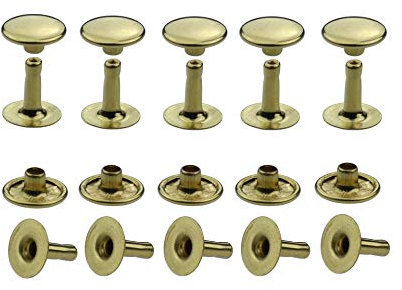 Ista Tools - Rivetti a testa singola, 6 mm, 7 mm, 9 mm, 10 mm, 13 mm, qualità top, 50, rivetti cavi RF (13 x 11 mm) giallo, testa singola