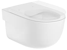 Roca,Meridian,Taza suspendida Rimless con salida horizontal,Blanco,360mm x 560mm x 400mm,A34624L000