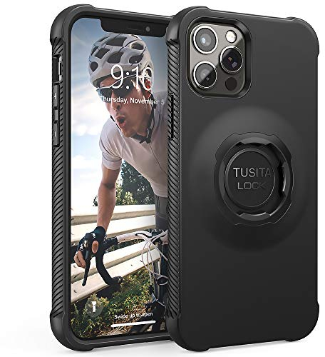 TUSITA Hülle Entworfen für Apple iPhone 12/12 Pro - Fahrradhalterung Handyhülle Twist Lock Schutzhülle - Partner für Outdoor-Liebhaber