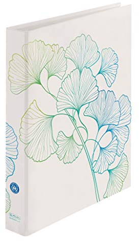 Herlitz 50033423 Ringbuch maX.file, A4, 2-Ring-Mechanik, Motiv: GREENline Ginkgo, 1 Stück