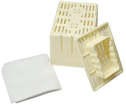 Fai da Te in plastica Tofu Press Mold, Stampo in plastica per Tofu Formaggio Fai da Te, utensile da Cucina, Con Panno di Formaggio