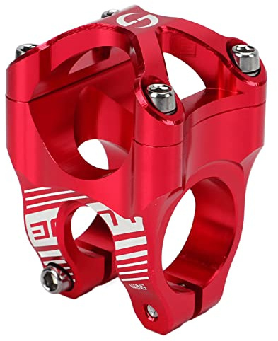 Fahrradlenkervorbau, 35 Mm CNC-Aluminiumlegierung, Leichter, Hochfester Lenkervorbau für Straßen-Mountainbikes (Rot)