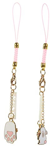 Gatuida 2stücke Kawaii Handykette Mit Sakura-häschen Anhänger Langlebige Telefon-lanyard Dekoration Abnehmbar Als Schlüsselanhänger Oder Armband Bunte Acrylperlen Für Trendige Smartphone-s