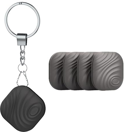 Nutale Findthing Trova Chiavi Bianco Marrone 4PCS – Con App Bluetooth, iOS e Android Community Funzione di ricerca Item Tracker Support Telecomando, Wallet Tracker, Buona idea per i tuoi oggetti persi