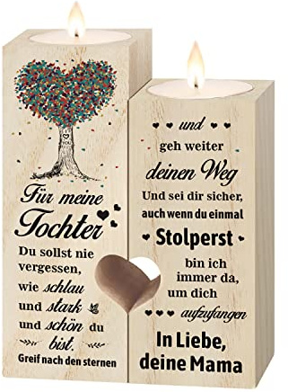 Kerzenständer - an Meine Tochter, Beste Tochter Geschenke von Mama | Geburtstagsgeschenk für tochter
