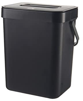 Small Kitchen Compost Bin Kitchen Sealed 3L Kitchen Waste Bin Household Countertop Container with Lid Hanging Food Waste Bin for Rubbish Composter (b)