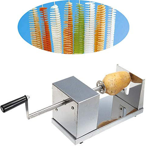biniliubi Affettatrice a spirale per patate e verdure, in acciaio inox, per frutta, patate, tornado patate, cetrioli o carote