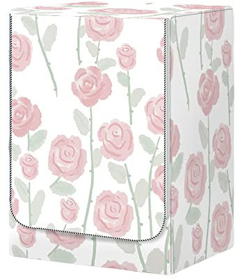 FANSU Copertura Lavatrice per Esterno per Lavatrici e Asciugatrice, Impermeabile Antipolvere Fiori Coprilavatrice da Esterno con Aperture Frontali Protezione Solare (S (4-7.5kg),Fiore di Rosa)