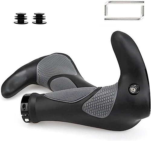 Ezweiji Impugnature Ergonomiche Per Bicicletta Con Gomma Antiscivolo, Comode Impugnature Per Manubrio Per E-bike, Bici Da Trekking, Mountain Bike E Bici Da Turismo (Nuovo in nero)