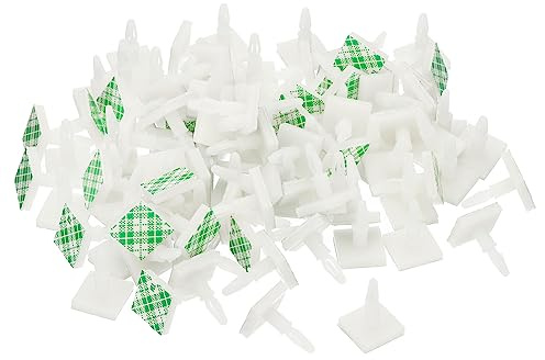 PATIKIL 100Stk Klebriger PCB Abstandhalter Selbstklebende Abstandhalter 0.37 Stützhöhe Klebeisoliert Abstandshalter für PCB PC Brett Unterstützung Weiß