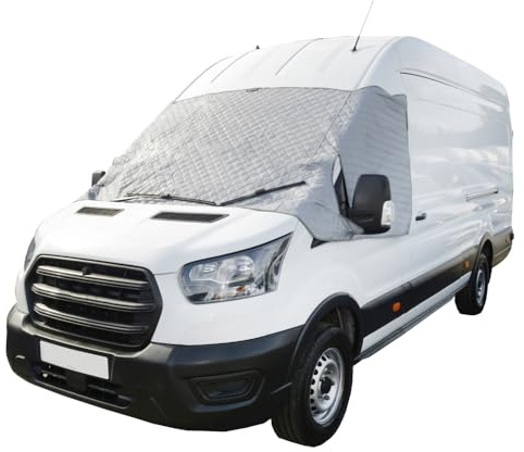 UK Custom Covers Passend für Ford Transit MK8 Van & Wohnmobil (ab 2014) Thermische Windschutzfolie Grau - TSW907GREY