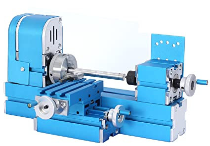 Mini Micro Motorized Lathe Machine, DIY Tool Metal Woodworking Hobby Modelmaking for School General Technical Room, Science and Technology Activity Room Equipment