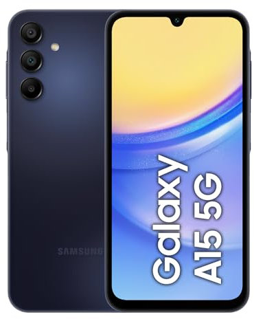 Samsung Galaxy A15 5G, Smartphone Android 14, Display Super AMOLED 6.5 FHD+, 4GB RAM, 128GB, memoria interna espandibile fino a 1TB, Batteria 5.000 mAh, Blue Black (Ricondizionato)