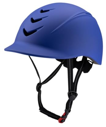 harayaa Reithelm, Reitsporthelm, Professioneller Leichtgewichtler Fahrradhelm für Erwachsene, Herren und Damen, Pferdeausrüstung, Reithelm, Blau