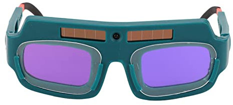 Fabater Automatisch Verdunkelnde Schweißbrille, Solarbetriebene Schweißbrille mit Verstellbarem Schirm für Gas, Stahl, Schneiden, Schweißen, CR927-Knopfbatterie (mit Solarversorgung)