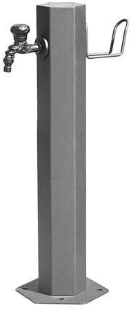 Fontana da Giardino Esterno, Colonna D'acqua da Giardino in Acciaio Inossidabile con Rubinetto, Fontanelle da Giardino con Bavaglino for Tubo Esterno Resistente Al Gelo(86CM/33.9IN)